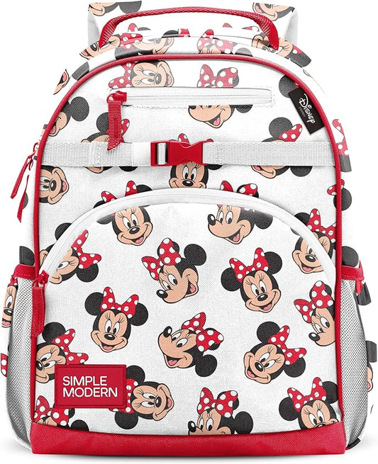 Simple Modern Medium Disney Toddler Backpack for School Girls and Boys | Kindergarten Elementary Kids Backpack | Fletcher Collection | Kids - 15" tall | Minnie Mouse Fun