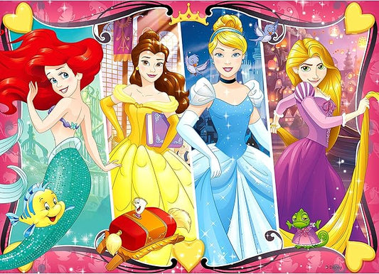 Ravensburger - Disney Princess Heartsong - 60 Piece Jigsaw Puzzle - Bright Colors - Cinderella, Belle, Ariel & More - Larger Pieces - Premium Quality - Ideal Gift - Screen-Free Fun - Children Age 4+