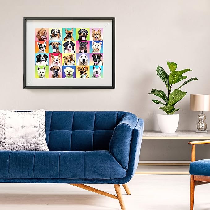 JOYIN 300 pcs Multicolor Dogs Puzzles, Jigsaw Puzzle for Kids and Adults(27.6" x 19.7"), Puppy Theme Puzzles for Teens, Collection Gift Home Art Decor