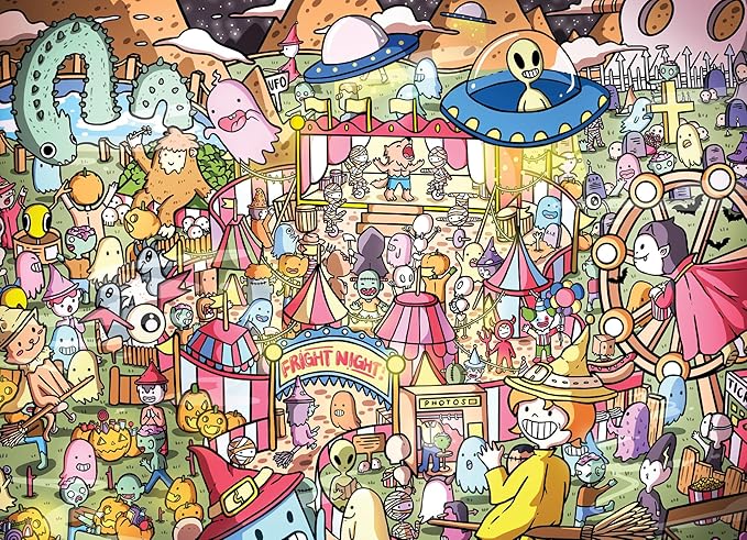 Cross & Glory - Monster's Gala: A Halloween HauntFest - 1000 Piece Jigsaw Puzzle for Adults & Kids 12+ | No Glare | Halloween Puzzles 1000 Pieces