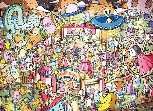 Cross & Glory - Monster's Gala: A Halloween HauntFest - 1000 Piece Jigsaw Puzzle for Adults & Kids 12+ | No Glare | Halloween Puzzles 1000 Pieces