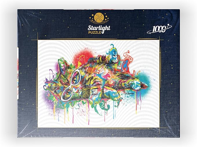 MyPuzzle Lazy Cat - Premium 1000 Piece Jigsaw Puzzle for Adults