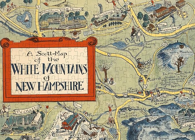 1000 Piece Adult Jigsaw Puzzle | 1960 | White Mountains | New Hampshire Puzzle