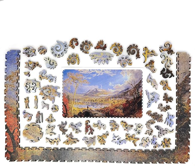 Wooden Jigsаw Puzzle for Adults - Uniquely Shaped Pieces - Made in The USA by FoxSmartBox - 440 Pieces - Starrucca Viaduct, Pennsylvania