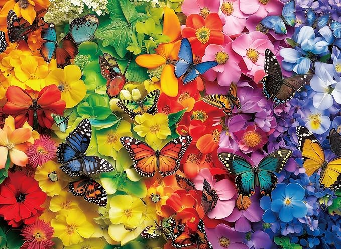 500 Piece Puzzles for Adults Colorful Butterflies 20.5 x 15 Inch 500 Piece Jigsaw Puzzles for Kids Adults Puzzles 500 Pieces for Adults Holiday Educational Challenge Toy