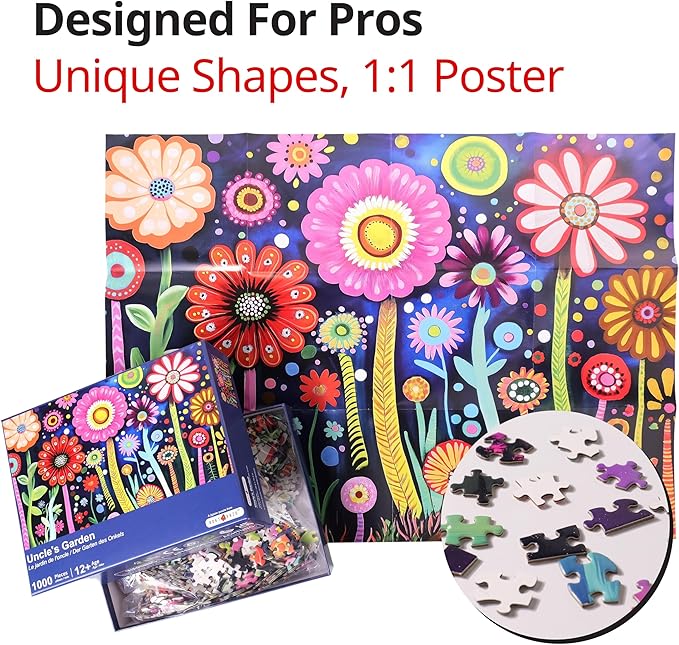 rokt&razo, Uncle's Garden, Spring Collection, 1000 Pieces Jigsaw Puzzles for Adults, Finish Size 26.0 * 18.9in