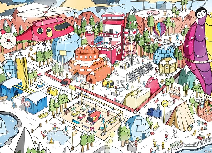 Cross & Glory - Arctic Explorer's Snowbound Giggles - 1000 Piece Jigsaw Puzzle for Adults & Kids 12+ | Funny Polar Adventure Magic Puzzle