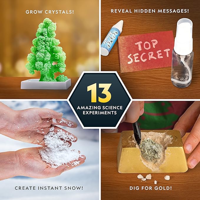 NATIONAL GEOGRAPHIC Science Kit & Rock Collection Advent Calendar 2025 – Jumbo Advent Calendar with 24 Days of Science Experiments, Gemstones & More for Kids, STEM Projects for Kids Ages 8-12