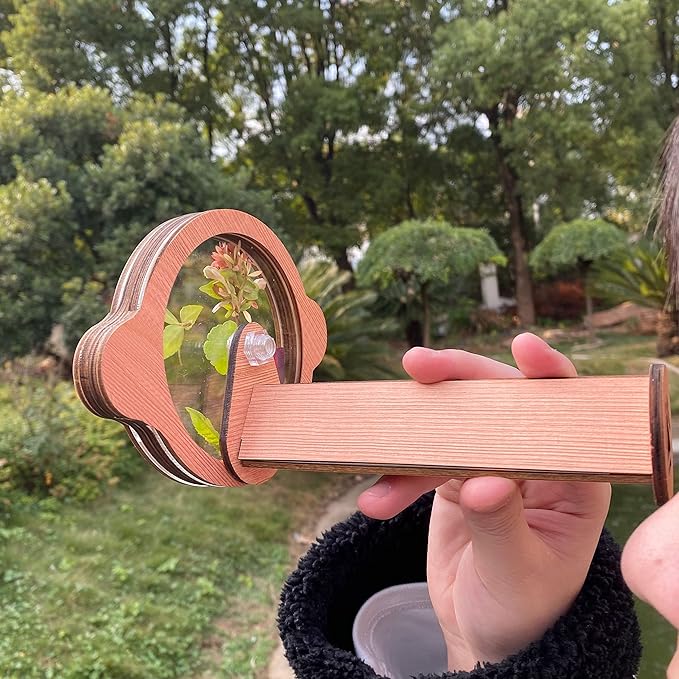 2PCS Natural DIY Kaleidoscope Kit, Outdoor Classic Handmade Education, Magic Wooden Rotating Kaleidoscope Making Set, Best Gift for Nature Lovers (2 Pcs Planets)