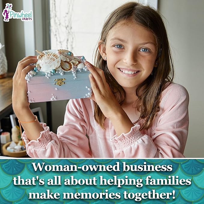 Unicorn Pillow Kit & Mermaid Jewelry Box Kit Bundle - Fun DIY Arts and Crafts Project for Kids Ages 6 7 8 9 10 11 12 - Great Gifts for All Occasions