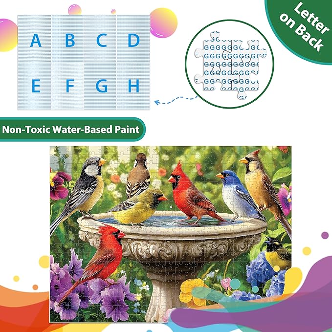 500 Piece Puzzles for Adults, Birds Jigsaw Puzzle 500 Piece for Adults Kids Seniors, Recycled Cardboard Large Piece Puzzle 500, Family Games Great Gift for Mom Dad Family Friends 20.5 x 15 in