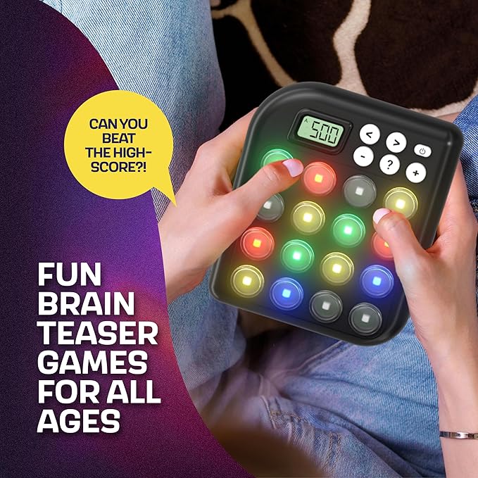 Croove 6 in 1 Brain Teasers & Memory Game, 6 Fun Games for Kids, Cool Handheld Toys, Unique for Teens, Best Activities for Tween Boy, Gift Ideas for Boys & Girls Ages 6-8 9 10 11 13+ Year Old