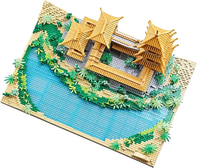Chinese Architecture Micro Building Blocks Crescent Moon Spring Collection Model for Display for Adults Decorative Creative Toy Present for Age of 14+ 3350 PCS