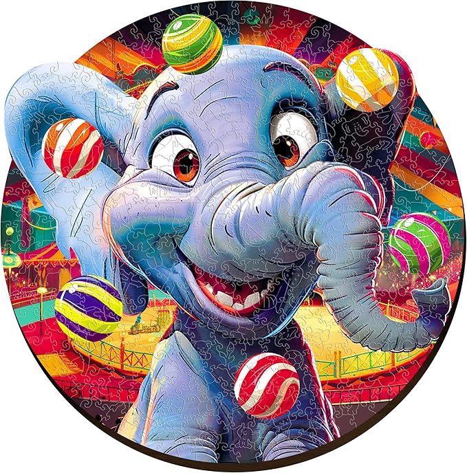 ESC WELT Wooden Puzzle Elephant 200 Pieces - Captivating Mind Entertainment for Teens and Adults - Fun and Environmentally Friendly Toy - Challenging Jigsaw Game - Wooden Puzzle