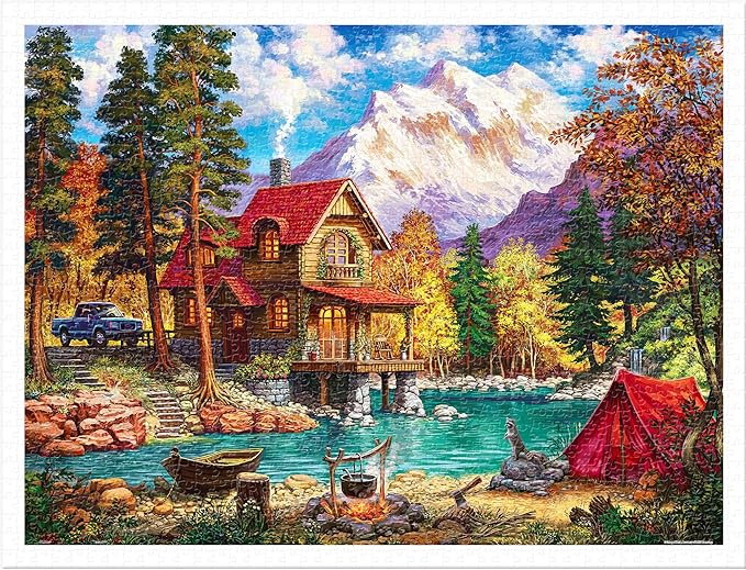 PieceRelax Plastic Jigsaw Puzzles for Adults 1200 Pieces - Image World - Forest Therapy Most Satisfying Table Games and Gifts No Puzzle Mat Required [H3568]