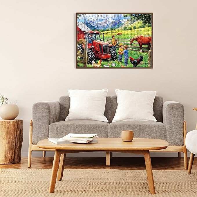 500 Piece Puzzles for Adults, Farm Animal Puzzles 500 Pieces, Puzzles for Kids Ages 6-8,Recycled Cardboard Horse Puzzle 500 Piece, Great Gift for Family Friends, 20.5 x 15 in