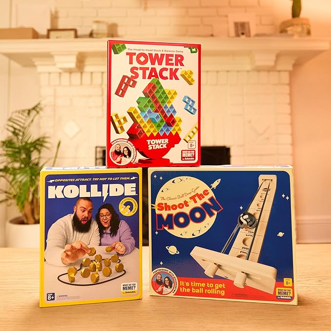 Shoot The Moon By Relatable, Exciting Strategy Moon Ball Games For Family Gatherings, Balance Game For Kids, Includes 1 Metal Gravity Ball, 1 Shoot The Moon Structure, And Instructions