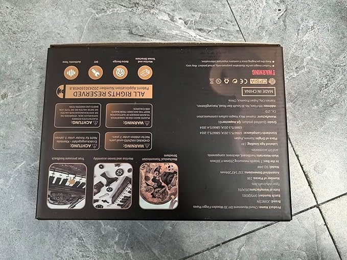 3D Wooden Puzzles for Adults, 236pcs Playable Piano Model Kit 1:20 Scale Building Puzzles Wooden Music Box, Mechanical 3D Puzzles Musical Instrument, Creative Finger Piano Desk Decor Unique Gift