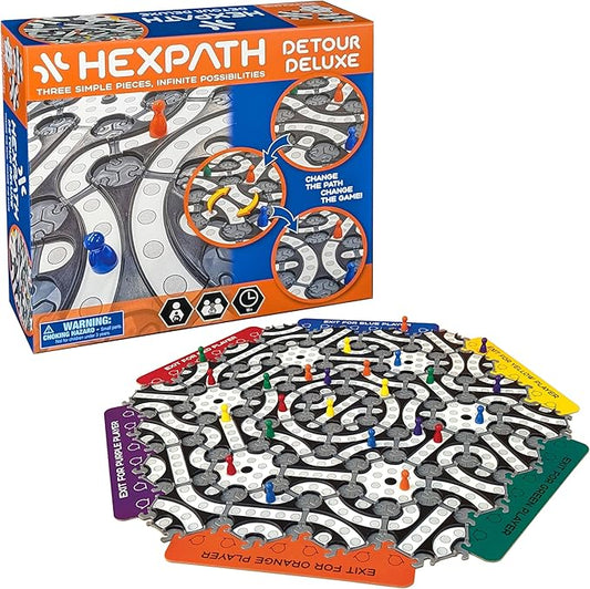 HexPath 5-in-1 Modular Strategy Board Game Set | Create & Customize Your Own Game | Award-Winning & MESH Accredited Game for Family Nights | Great Gift for Teens & Adults (Age 7+)