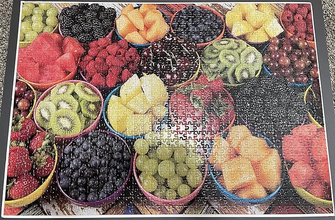 Fancy Fruit Cups Jigsaw Puzzle - Colorful Fruits 1000 Piece Jigsaw Puzzle for Adults. Enjoy This Delicious Looking Fruit Puzzle It Will Challenge You.