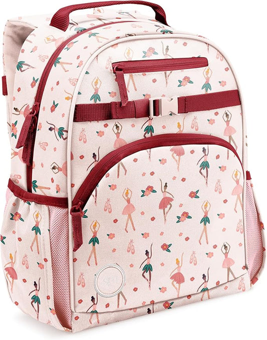 Simple Modern Large Kids Backpack for School Girls and Boys | Elementary Backpack for Teen | Fletcher Collection | Kids - 16" tall | Pink Ballerina
