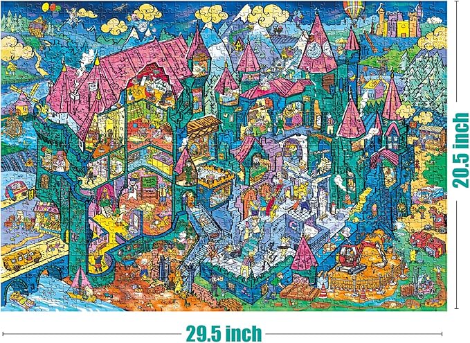 Antelope - 1000 Piece Puzzle for Adults, Cat Castle Jigsaw Puzzles 1000 Pieces, High Resolution, Matte Finish, Smooth Edging, No Dust Creative Artistic Puzzle
