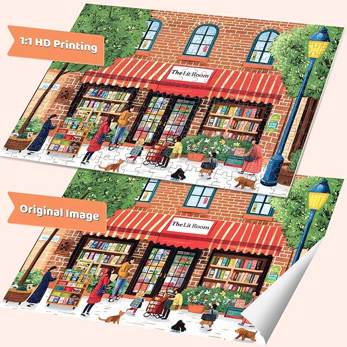 300 Piece Puzzles for Adults,Jigsaw Puzzles 300 Pieces for Kids Library Puzzle Building Jigsaw Puzzles Challenging Puzzles Family Activity Game Nights Gift Toy 20.5x15 in