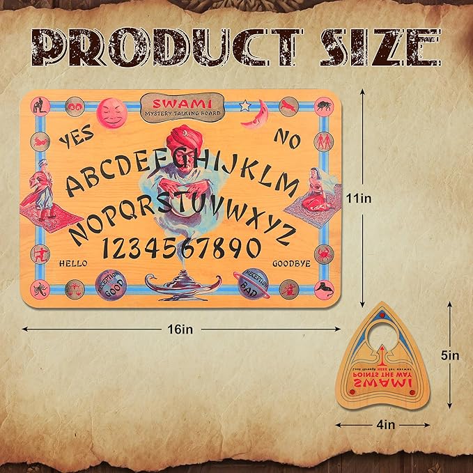 Swami Mystery Talking Board Game for Teens & Adults | Classic Board Spirit Communication Fun | Family Party Game Night & Halloween Toy Gift | Premium Retro Vintage Design