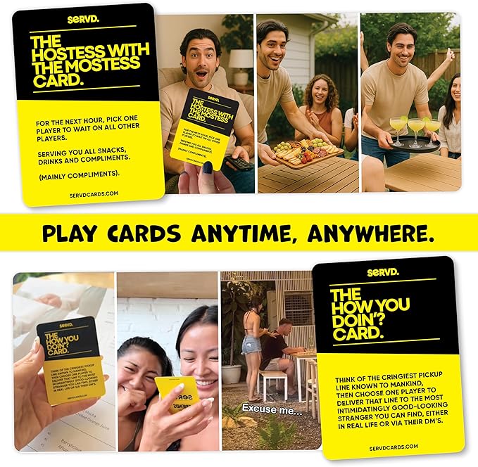 SERVD - Friends Edition - The Hilarious Real-Life Party Card Game for Adults | Injects Fun & Strategy into Time Spent with Friends & Family for Games Night, Parties & Vacations