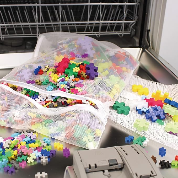 Plus-Plus - Learn to Build Super Set - Pastel Mix, 1,200 Pieces w/ 4 Baseplates - Construction Building Stem/Steam Toy, Interlocking Mini Puzzle Blocks for Kids