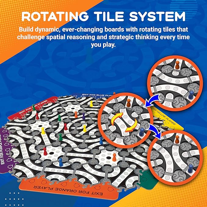 HexPath 5-in-1 Modular Strategy Board Game Set | Create & Customize Your Own Game | Award-Winning & MESH Accredited Game for Family Nights | Great Gift for Teens & Adults (Age 7+)