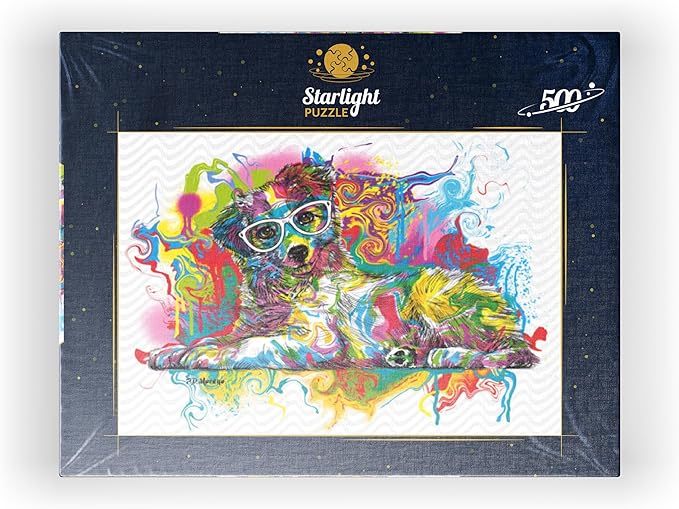 MyPuzzle Curious Pup - Premium 500 Piece Jigsaw Puzzle for Adults