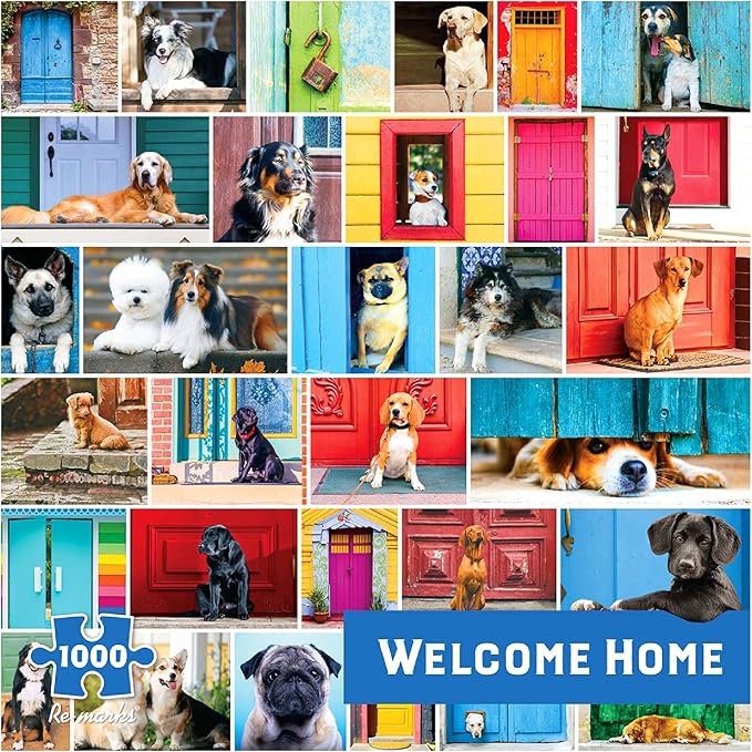 Re-marks Welcome Home Dog Puzzle, 1000 Piece Puzzle for All Ages