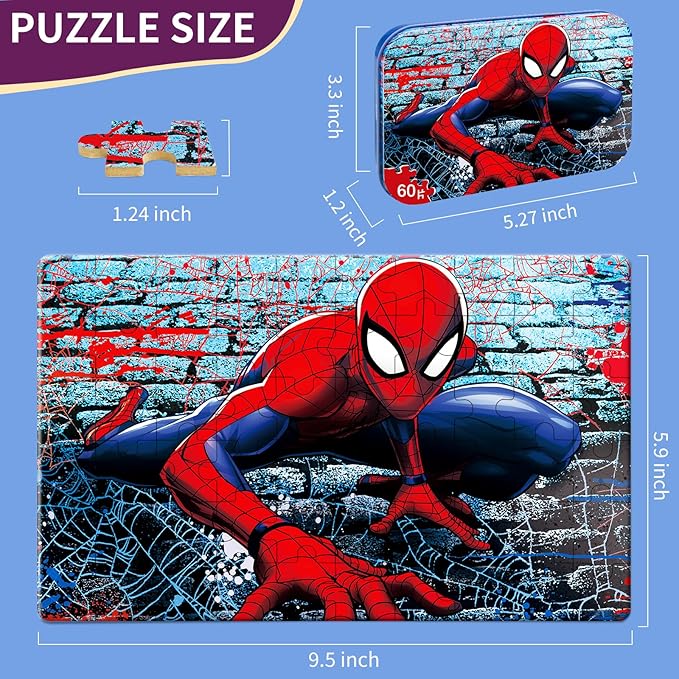 Kids Puzzles, Puzzle for Kids Ages for 5,6,7,8,9,10,11,12 Boys and Girls Toy Puzzles, 60 Piece Coloful Jigsaw Puzzle