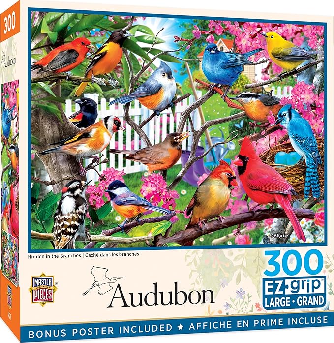 MasterPieces 300 Piece EZ Grip Jigsaw Puzzle - Hidden in The Branches - 18"x24"