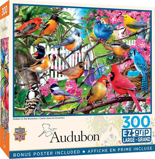 MasterPieces 300 Piece EZ Grip Jigsaw Puzzle - Hidden in The Branches - 18"x24"