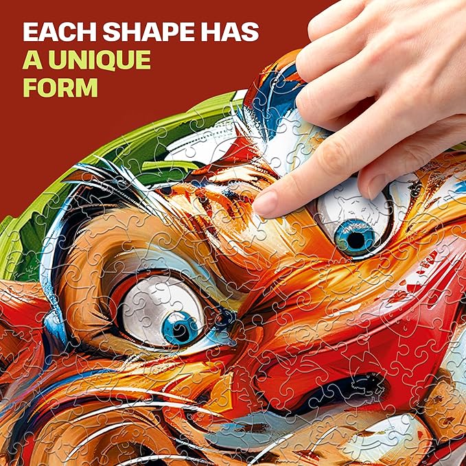 ESC WELT Wooden Puzzle Tiger 500 Pieces - Captivating Mind Entertainment for Teens and Adults - Fun and Environmentally Friendly Toy - Challenging Jigsaw Game - Wooden Puzzle