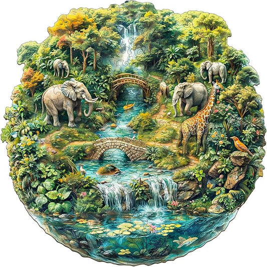Wooden Puzzles for Adults - Spherical Forest Wood Puzzles Adult - Unique Animal Shape Wooden Jigsaw Puzzles for Adults - Birthday Gifts for Puzzle Lovers, Family (11.4 * 11.3in)