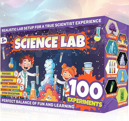 Science Kits for Kids | Ultimate Chemistry Lab Setup with 100 Experiments | Toys Set for Boys and Girls Age 7-8-9-12