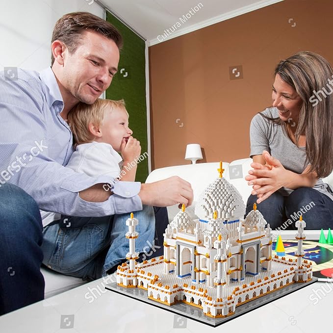 Micro Mini Blocks Architecture Taj Mahal Building Set Landmarks Collection Model Kits Idea Toys Presents for Adults and Kids Age of 14+ 3950 Pieces