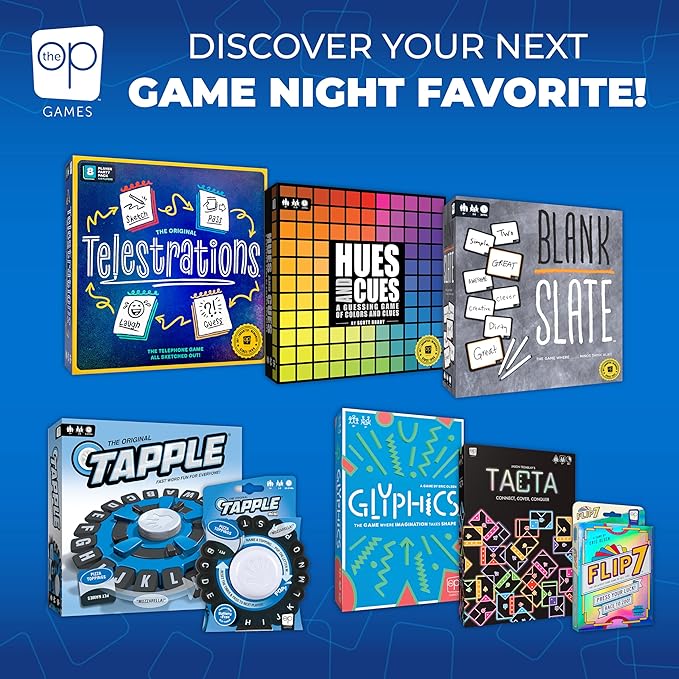 USAOPOLY Telestrations 8 Player 2nd Edition Board Game, Award Winning Hilarious and Unpredictable Must Have Party Game with a New Look, Sketch What Your Read Then Guess What You Saw, 4-8 Players