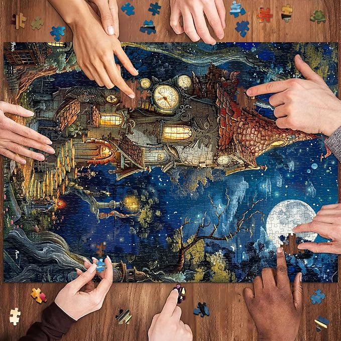 Ancient Castle Puzzles for Adults 1000 Pieces, Jigsaw Puzzles for Adults 1000 Piece, Challenging Game Toys, Impossible Puzzle, Family Decoration Puzzle