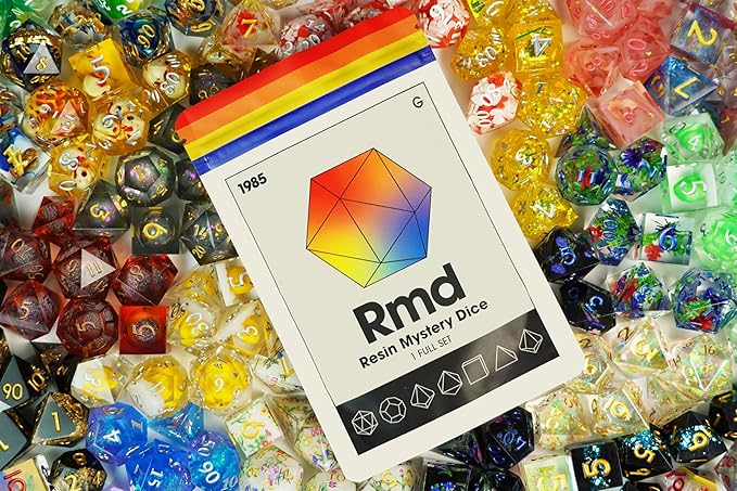 Sharp Edge Dice Set for DND for Dungeons and Dragons Ttrpg Games, Multi-Sided RPG Polyhedral Resin DND Dice Set | Collectable Dice (Resin Mystery Dice)