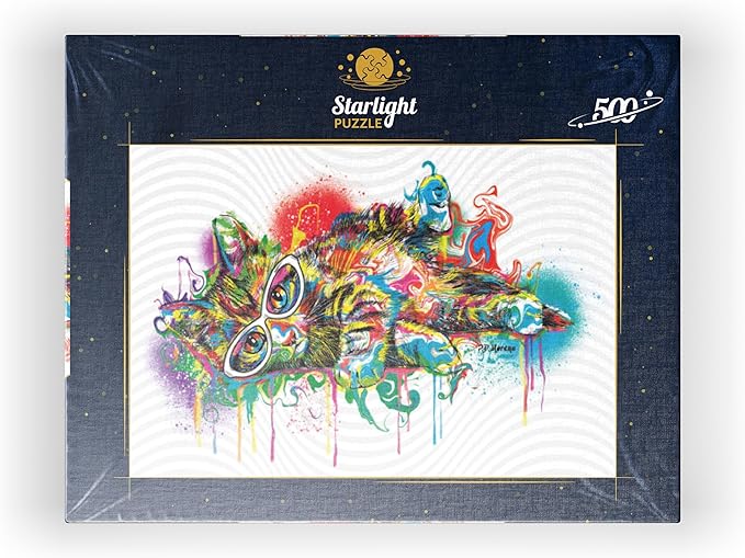 MyPuzzle Lazy Cat - Premium 500 Piece Jigsaw Puzzle for Adults