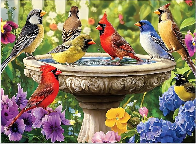 500 Piece Puzzles for Adults, Birds Jigsaw Puzzle 500 Piece for Adults Kids Seniors, Recycled Cardboard Large Piece Puzzle 500, Family Games Great Gift for Mom Dad Family Friends 20.5 x 15 in