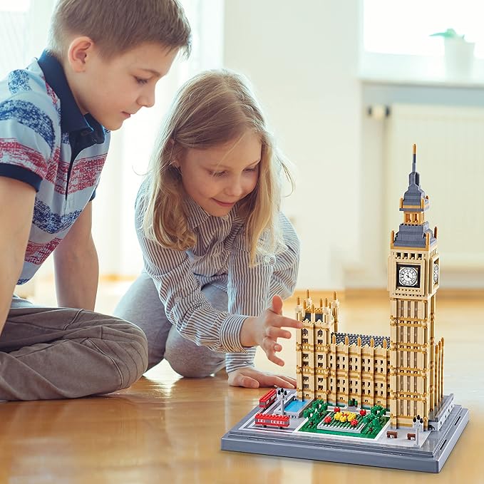 New Architecture Big Ben Building Set - 6473pcs+ Micro Mini Blocks - Enjoyable & Affordable - Detailed Model Ages 14+