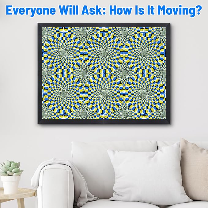 Funwares Optical Illusion Puzzle – 1000 Piece Expert-Level Jigsaw for Adults – Hypnotic Visual Movement – Modern Art Challenge – Elegant Gift for Puzzle Pros & Design Lovers