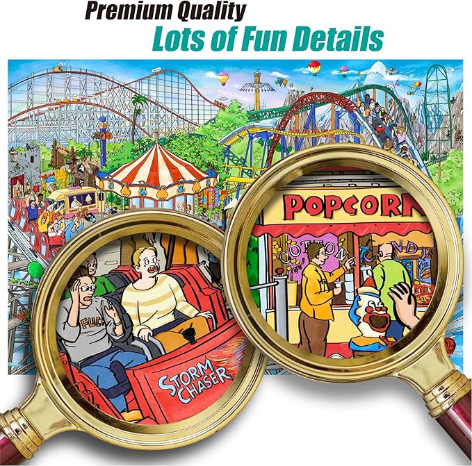 Antelope - 1000 Piece Puzzle for Adults, Roller Coaster Jigsaw Puzzles 1000 Pieces, Theme Park Puzzle, High Resolution, Matte Finish, Smooth Edging, No Dust Exciting Puzzles