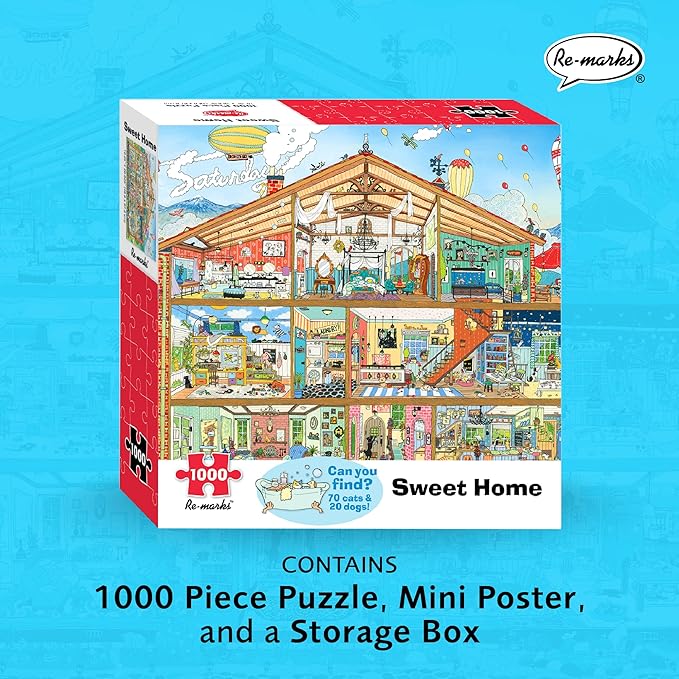 Re-marks Sweet Home Architecture Puzzle, 1000-Piece Puzzle for All Ages
