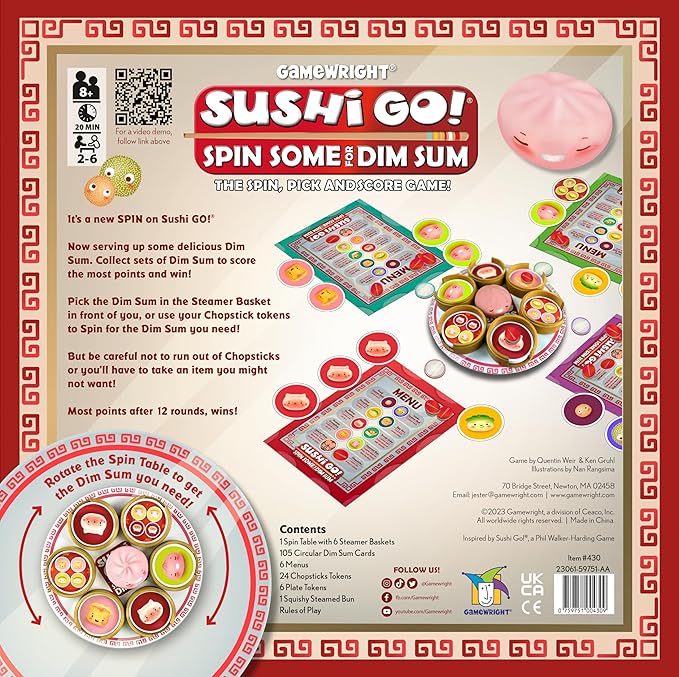 Gamewright - Sushi Go! Spin Some for Dim Sum Board Game